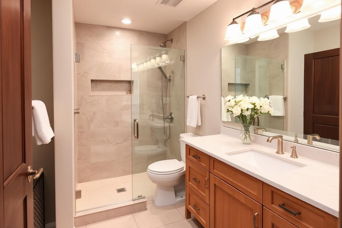 Baño remodelado en The Woodlands